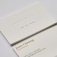 Tarjeta de Visita de Lujo Personalizada de Algodón con Logotipo Grabado en Relieve, Tarjeta Profesional Gruesa para Gerente de Proyectos y Estudio de Diseño