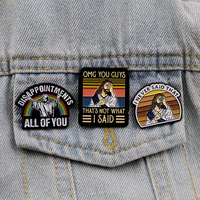 Vintage I Never Said That Funny Jesus Enamel Pin Brooch Pines Lapel Pins Badge pada Ransel Aksesori Pakaian Perhiasan Fashion