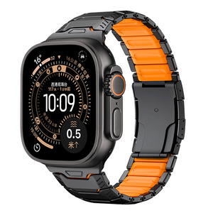 Nouveau bracelet de montre de luxe en silicone titane pour <span class=keywords><strong>Apple</strong></span> <span class=keywords><strong>Watch</strong></span> Ultra 49 mm, séries 10, 11, 9, 8, <span class=keywords><strong>7</strong></span>, 46 mm, 44 mm, 45 mm, 42 mm - Product Image 3