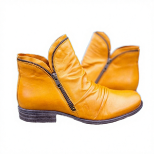 Botas de Moda Otoño Invierno Primavera para Mujer, Calzado de Tobillo, PU con Cordones, Suela de Goma, Tacón Cuadrado, Estilo Vaquero Occidental - Product Image 4