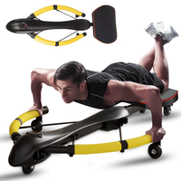 Máquina de remo doméstica para entrenamiento abdominal, máquina de ejercicio hidráulica doble para esculpir el cuerpo, entrenador de flexiones portátil
