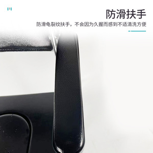 Chaise de toilette multifonctionnelle pour fauteuil roulant, 42x42cm, en acier inoxydable, pliable, pour personnes âgées, handicapées, soins à domicile - Product Image 4