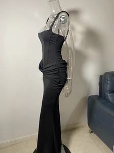 SDM205 Babybo Women Maxi Dress Sexy <strong>Lace</strong> <strong>up</strong> Ladies Sleeveless Bodycon <strong>Corset</strong> Dress for Wedding Birthday - Product Image 6