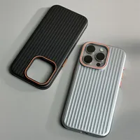 Étui de luxe antichoc mat ondulé pour iPhone 18 17 Air 16 15 14 13 Pro Max Plus, coque rigide en PC avec pare-chocs plaqué ondulé