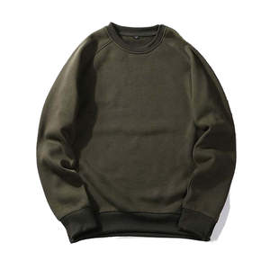 Fabricants de vêtements personnalisés automne et hiver 330g col rond à manches longues sweat couleur unie simple haut pour hommes et femmes - Product Image 2