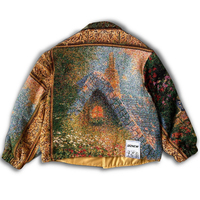 DiZNEW Blousons d'Hiver pour Homme et Femme en Coton Magnifiquement Brodés, Manteaux Veste Vintage Haut de Gamme Personnalisée