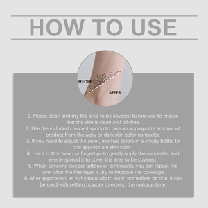 Zephoco Soft Mist Tattoo <span class=keywords><strong>Concealer</strong></span> Set Tägliche Abdeckung für Kleine <span class=keywords><strong>Tattoos</strong></span> und Narben Leichte Formel Mischt Sich Nahtlos Ein und Deckt Perfekt ab - Product Image 6