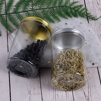 Pot alimentaire en plastique PET à large ouverture de 720 ml, 85x130 mm, bouteille de stockage hermétique, couvercle en aluminium argenté, récipient pour miel et thé