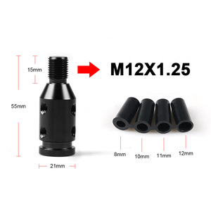 Adaptador de Palanca de Cambios de Coche de 5 Velocidades, Convertidor de Rosca M10x1.5 M12x1.25, Palanca de Cambios de Cuero, Venta Caliente, Transfronterizo - Product Image 2