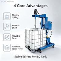 Agitateur Moteur Pompe Électrique Mobile en Acier Inoxydable pour Réservoir IBC 1000L, 380V 4kW, Multifonctionnel pour Produits Chimiques