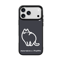 Coque de téléphone AG Feeling Black Edge avec motif chat et ligne dorée pour iPhone 17, 17 Pro Max, 16 Pro, 15 – Coque magnétique