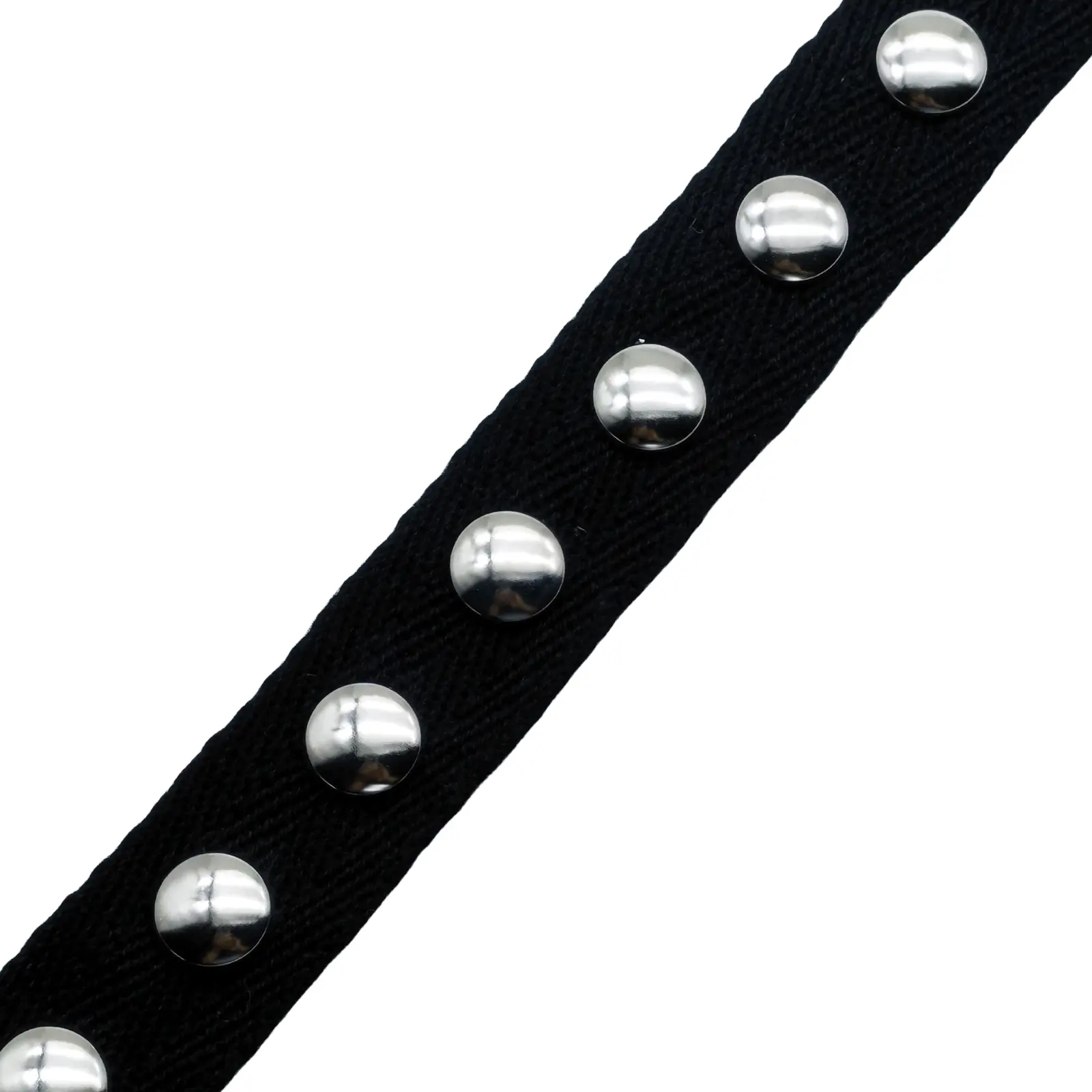 Amazon Hot Selling 2023 Garment Clothing Accessories Cotton Webbing Rivet Studded Black Cotton Tape