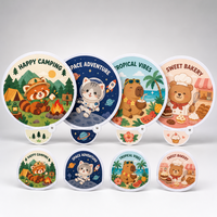 Éventail pliable rond personnalisé avec pochette et poignée, impression par sublimation, éventail de poche en forme de frisbee pour promotion d'événements, cadeaux et souvenirs