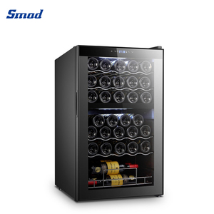 Enfriador de Vino y Bebidas Inteligente SMAD con Capacidad para 45 Botellas y Pantalla Digital, Diseño de Bodega de Madera - Product Image 5