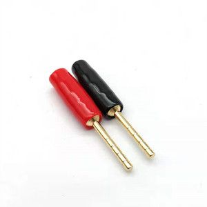 Gold-Plated 2MM Needle <b>Plug</b> <b>Speaker</b> Soft Rubber Banana Connectors Free Joint Solder for Easy Wiring - Product Image 3