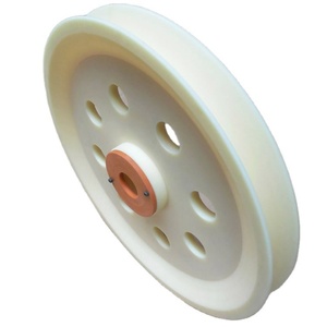 Rueda de Polea de Nailon Azul con Rodamientos - Product Image 1