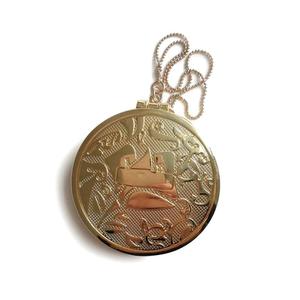 Miroir de poche rétro <span class=keywords><strong>en</strong></span> métal, style <span class=keywords><strong>montre</strong></span> de poche, miroir cosmétique pliable, logo personnalisable, miroir de poche <span class=keywords><strong>en</strong></span> kirsite - Product Image 3
