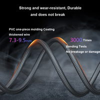Hot OEM personalizado 1ft 3ft 6ft 10ft 15ft 25ft 50ft macho a macho 2,1 fibra óptica trenzada 8K HD HDTV Cables para Ps5 PC MacBook Computer