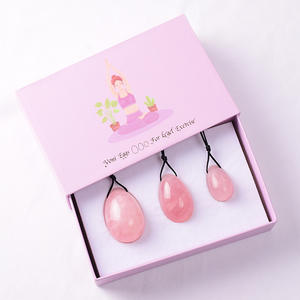 Telur Yoni Grosir Kristal Alami Penyembuhan Jade Rose Quartz untuk Meredakan Sakit Punggung Latihan Otot Panggul Wanita Fungsi Musik - Product Image 4