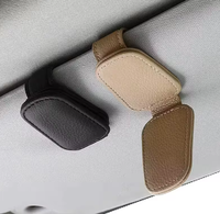 Support universel pour lunettes de soleil de voiture, clip magnétique en cuir pour voiture, porte-cartes et billets, boîte à lunettes pour pare-soleil de voiture, accessoires de décoration