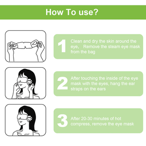 EELHOE a base di erbe maschera per gli occhi a vapore per alleviare la fatica e l'affaticamento degli occhi disagio essenza a base di erbe comprimono caldo maschera per gli occhi - Product Image 6