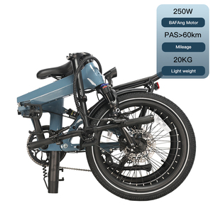 Vélo électrique pliable Naicisports 20 pouces en magnésium pour les trajets urbains quotidiens, 7 vitesses, batterie intégrée au potenceau de selle, pneus, moteur sans balais X1+ Magnesi - Product Image 3
