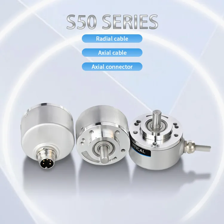 Seiko ציר מקודד סיבובי מקודד S50 4500 Ppr רזולוציה עד 23040 Ppr מוצק פיר 8mm (צורת D) גבוהה דיוק מקודד