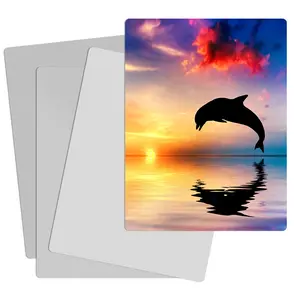 High quality heat press Metal Photo print 0.45mm 0.65mm 1mm blanks White plate Sublimation blank aluminum plate