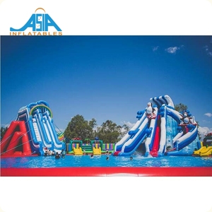 Gecko Trượt Nước Bơm Hơi Khổng Lồ Thiết Bị Công Viên Giải Trí Đồ Chơi Công Viên Nước Được Sử Dụng Trên Đất Liền - Product Image 2