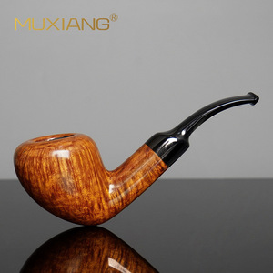 Muxiang Briarwood Smoking Pipe Bent Type 3mm Filter Tobacco Pipe For Men - Product Image 1
