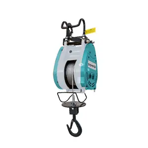 TOYO High Quality Mini Electric Frame Building Portable Wire Rope Winches Hoist Double Hole
