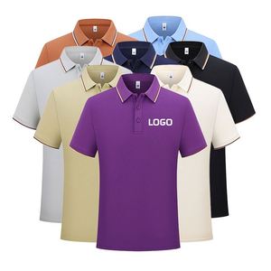 Chemises Polo en Gros Personnalisées pour Hommes, 220 g/m², 100 % Coton, Uniformes, Couleur Unie, Coupe Ajustée, Tendance Été, Chemises Polo de Golf - Product Image 1
