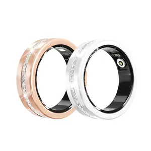 Anillo Inteligente V6 con Diamantes, Lujoso y Moderno, Multifuncional, Podómetro Deportivo, Monitor de Ritmo Cardíaco, Sueño y Frecuencia Cardíaca para Mujer - Product Image 1