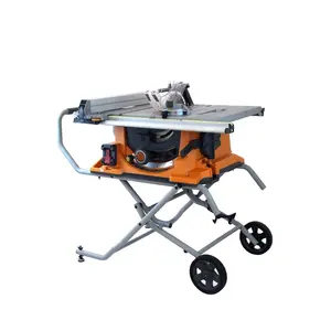 Factory supplier portable universal table saw stand with wheels wood working table