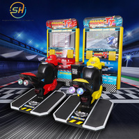 Machine de jeu de course haute définition à monnayeur avec simulation de conduite de moto TT, grande machine de divertissement de 32 pouces