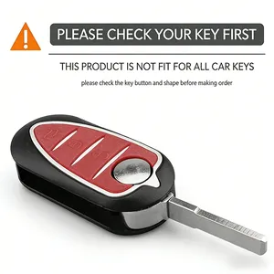 Funda de Silicona para Llaves de Alfa Romeo Giulietta, Myth, Junior, 4C, Romeo Mito, Myth 159, GTO, <span class=keywords><strong>GTA</strong></span>, Accesorios para Auto, Llavero - Product Image 2