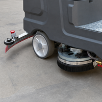 Autolaveuse industrielle autoportée LM-W580, double réservoir 90L/110L, moteur à brosse 1600W, nouvelle batterie 24V 100Ah, bac de 29 gallons pour la logistique