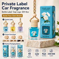 Diffuseur de parfum pour voiture suspendu 8 ml en verre avec bouchon en bois, huile parfumée personnalisée pour rétroviseur, marque privée