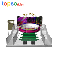 Équipement d'amusement mobile de type remorque Disco Tagada pour enfants et adultes