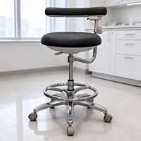 Chaise ergonomique pour assistant dentaire et infirmière avec accoudoir simple mobile, réglable en hauteur pour hôpital et laboratoire