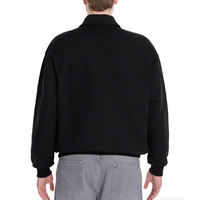 Sweat-shirt pour homme de haute qualité en molleton français épais 100% avec col rabattu, coupe ample et oversize, pull-over pour homme