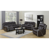 Chaise inclinable de théâtre commercial de maison de luxe de meubles Frank dernier ensemble de sofa inclinable de 7 places en cuir d'air pour le salon