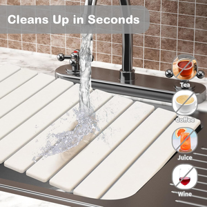 Tapis de séchage absorbant rapide en pierre de diatomée écologique et pliable pour comptoir de cuisine et vaisselle - Product Image 6