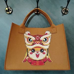 Bolsas de compras reutilizables ecológicas personalizadas: ropa de fieltro duradera para el cabello y uso de regalos - Product Image 2