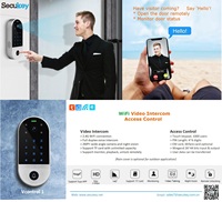 Interphone vidéo intelligent Tuya WiFi duplex 2022 le plus récent avec clavier tactile, contrôle d'accès RFID et ouverture à distance par téléphone mobile