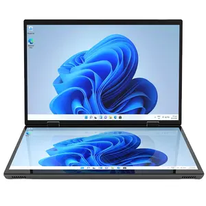 En iyi sales14 + 14 inç çift ekran kişisel ve ev laptop için 2240*1440 dokunmatik ekran dizüstü