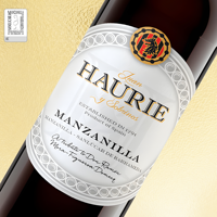 Vin de Manzanilla HAURIE fabriqué en Espagne, 750 ml, goût sec, clair et brillant, apéritif, vin fortifié