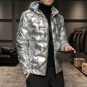Trend Black Shiny Down Jacket Ropa para hombres y mujeres Abrigo de invierno Puffer Loose Thick Hooded - Product Image 2
