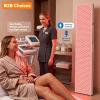 Panneau de luminothérapie LED rouge et NIR à double puce 5W de qualité médicale OEM/ODM, 8 longueurs d'onde, contrôle vocal