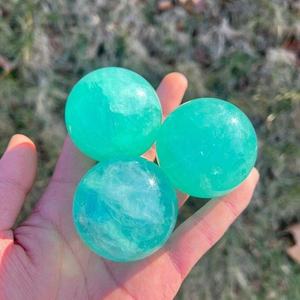 Esfera de fluorita verde natural pulida, piedra semipreciosa, bola de cristal, piedra curativa Wicca, decoración Feng Shui para el hogar, meditación - Product Image 3